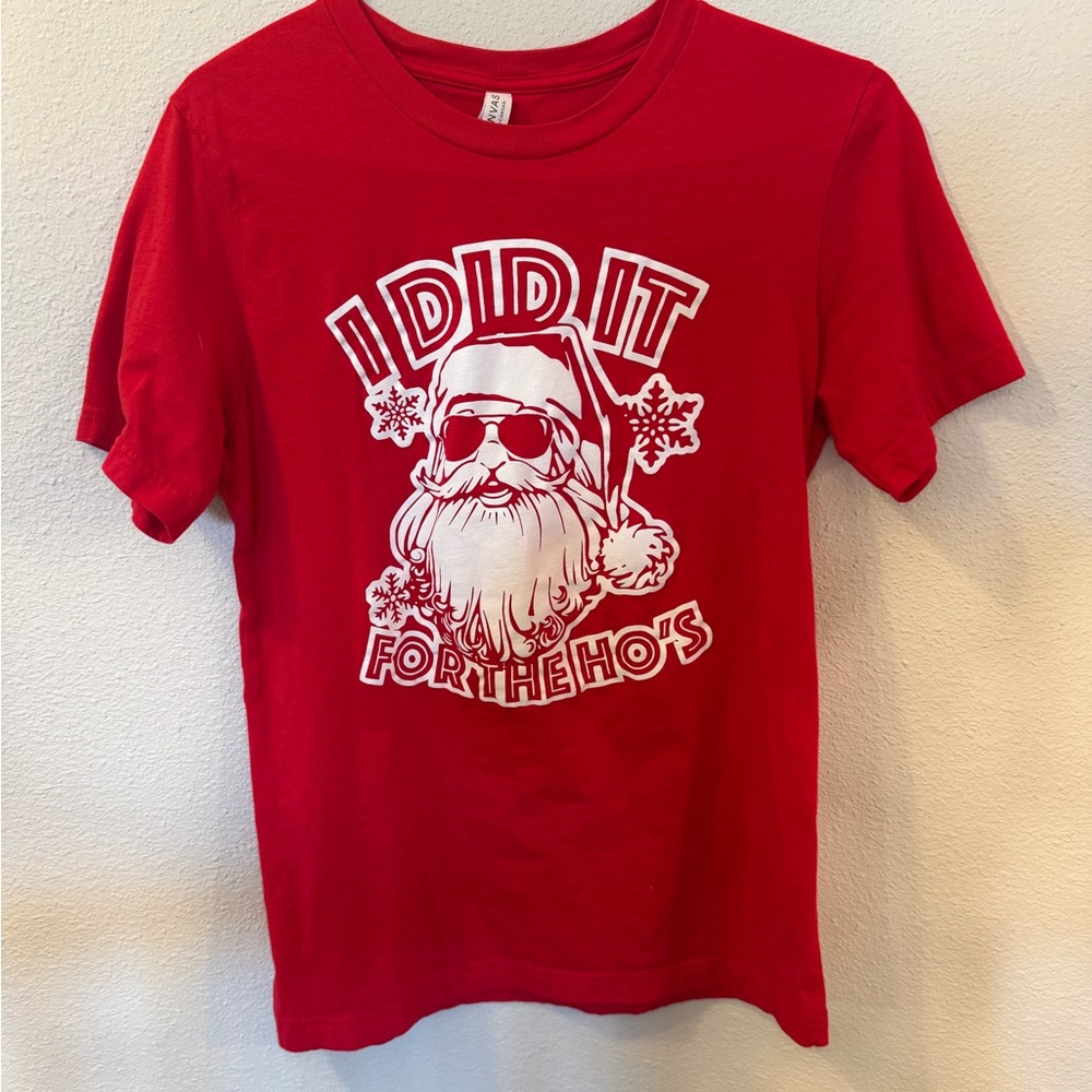 Red Holiday Santa Graphic T-Shirt